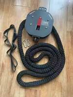 Appareil d'entraînement à la corde sans fin Q235 en fer avec rouleau en nylon, corde en polyester de 4M 32MM, accessoire de fitness pour rack de musculation et salle de sport à domicile