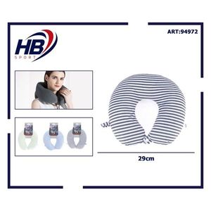 HB Sport U-shaped <b>Travel</b> <b>Pillow</b> 29cm Striped <b>Neck</b> Support for Comfortable Journey - Product Image 3