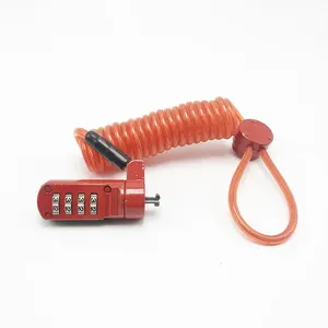 Cajas de Seguridad para Bicicletas con <span class=keywords><strong>Candado</strong></span> de Cable Pequeño para Exteriores, Combinación Digital para Laptop - Product Image 4