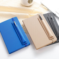 Bloc notes en cuir PU, carnet de notes A5, personnalisé, avec stylo, 200 pages, haute qualité, multicolore
