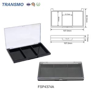 Boîte à poudre carrée en plastique vide, contenants à blush personnalisables avec logo, flacon vide pour poudre, palette à fards à paupières vide - Product Image 2