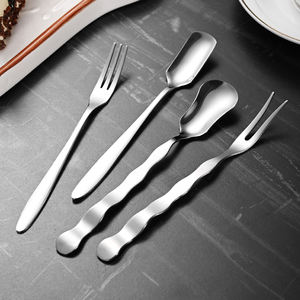 Портативный мини-набор из нержавеющей стали для приготовления чая, кофе, десерт, фруктовая вилка, ложка для мороженого - Product Image 3