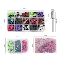 Kit d'anneaux de polissage pour ongles, ensemble de têtes de rouleaux pour perceuse à ongles électrique, outil de préparation de la surface des ongles