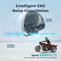 Intercomunicador Bluetooth 5.4 ASMAX S2 MESH 1000m FM pour casque de moto, intercom MESH pour moto et vélo