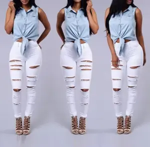 Mới nhất phong cách Slim Fit thoải mái của phụ nữ Jeans mặc giản dị Trọng lượng nhẹ jean quần cho phụ nữ