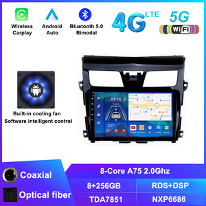 Android 12 màn hình cảm ứng xe Hệ thống đa phương tiện cho Nissan Teana/Nissan altima 2013 2014 2015 2016 2017 Wifi GPS Carplay - Product Image 2