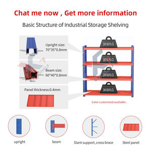 Estante de almacenamiento de <span class=keywords><strong>material</strong></span> GXM, almacenamiento de herramientas industriales, almacén de paletas de varios niveles, sistema de estante de metal resistente - Product Image 4