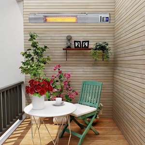 Chauffage de jardin infrarouge mural en métal et fibre de carbone, étanche IP65, chauffage électrique pour terrasse avec télécommande - Product Image 6