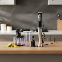 Petit mixeur plongeant électrique multifonctionnel avec lames en acier inoxydable pour smoothies, écraser, presser les jus, usage commercial et hôtelier