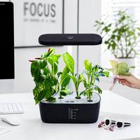 Système de culture hydroponique intelligent à 6 modules avec pompe, jardin d'herbes aromatiques d'intérieur avec éclairage LED télescopique