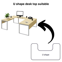 Tapis de souris personnalisé en forme de L ou en U / Rectangulaire à deux niveaux / Rectangulaire / Bureau ou table en forme de péninsule