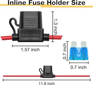 2 件套中号防水汽车保险丝座，适用于 18/16/14/12/10 号电线，带盖保险丝盒 - Product Image 2