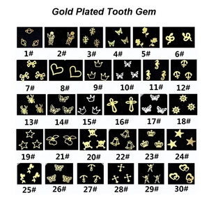 <span class=keywords><strong>Mejor</strong></span> Precio 18K Gold Tooth Gem Swarovski Jewelry Tooth Gem Set Fabricantes Gold Plated Tooth Gem Adhesive Kit - Product Image 4