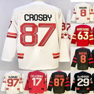 Maillots de hockey cousus pour hommes 97 Connor McDavid 8 Cale Makar 29 Nathan MacKinnon 87 Sidney Crosby 17 Macklin Celebrini 16Marner - Product Image 1