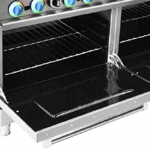 Gamme de cuisson au gaz commerciale 60 "24" gril + brûleur supérieur à 6 brûleurs supérieurs avec four - Product Image 4