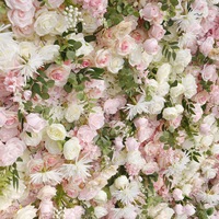 Mur de fleurs artificielles en soie 3D/5D ultra-réaliste fait main, 2,4 m, pour mariage, photographie extérieure, décoration intérieure, style moderne
