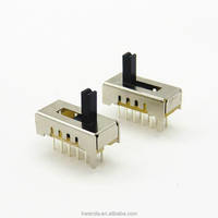 12 broches 4 positions 2P4T interrupteur à glissière électrique durée de vie mécanique 10000 Cycles 0.3A 50V DC