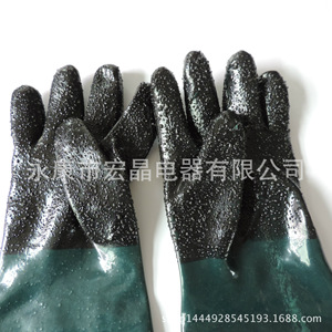 Rubber Safety Gloves 48Cm Textured Anti Slip For <b>Sandblasting</b> Machinery Industry - Product Image 2