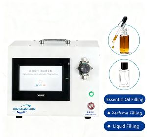 เครื่องบรรจุของเหลวไฟฟ้า PLC สำหรับน้ำมันหอมระเหยและน้ำหอม แบบกึ่งอัตโนมัติ ขนาด 10 มล. 30 มล. สำหรับขวดน้ำมัน  ขายตรงจากโรงงาน <span class=keywords><strong>XGX</strong></span> - Product Image 1