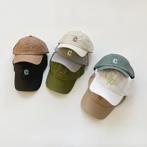 MTBB 2022 Ins Stylish Boys Summer Sun Protection Beach Baseball Hats C Embroidery Waterproof Breathable Sports Caps