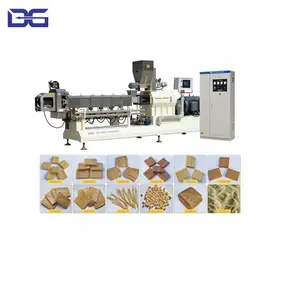 Extruded Textured Soy Pea Protein TSP Soya been Meat Puff Production Plant Extruder Machine