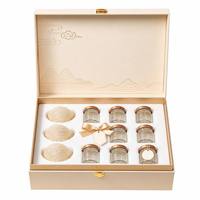 Boîte cadeau en papier champagne Leabon avec fermeture métallique, insert en mousse à motif doré, logo personnalisé, luxe, vente en gros, usine