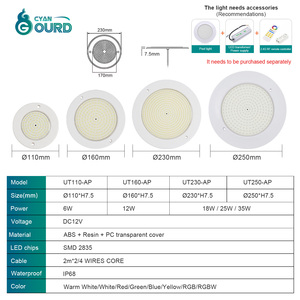 Nhà máy cung cấp trực tiếp bán buôn tuya 110 Mét từ xa đèn IP68 Led RGB ánh sáng dưới nước cho hồ bơi - Product Image 2