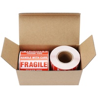 Étiquette d'avertissement autocollante, étiquettes d'impression imperméables, autocollant adhésif personnalisé, autocollant de précaution, étiquette fluorescente fragile en papier