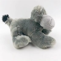 Peluche Hippopotame Gris à Grands Yeux de 15 cm, Jouet en Peluche Flopsy Allongé, Poupée Hippopotame Douce pour Enfants, Cadeau