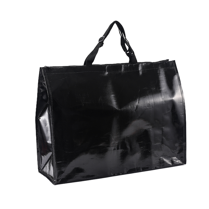 Eco friendly waterproof pp woven shopping bag recyclable laminated pp woven tote bag with zipper