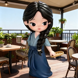 CS234 FRP Durable Handmade Lady Statue Resin Movie Character Sculpture for Commercial Plaza Restaurant Home Interior <b>Decor</b> - Product Image 3
