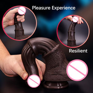 Venta al por mayor juguetes sexuales femeninos caballo consolador realista juguetes suaves para adultos pene artificial y pene juguete sexual - Product Image 3