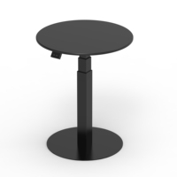 E1 noir bureau d'ordinateur portable électrique réglable en hauteur bureau debout moderne électrique assis debout bureau une jambe ronde côté Table basse