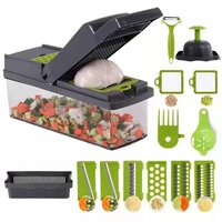 Nieuwe Aankomst Fruit Groente Gereedschap Keuken 14 In 1 Vegetarische Voedsel Chopper Mandoline Slicer Uiensnijder Dunschiller Groente Chopper