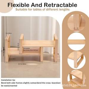 Estante de almacenamiento de madera para cosméticos y productos para el cuidado de la piel, color madera natural, estante organizador de madera maciza - Product Image 5