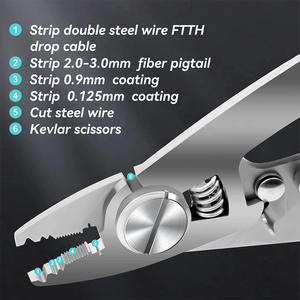 FTTx düz saplama kablo striptizci beş delikli paslanmaz çelik Fiber striptizci 6-IN-1 paslanmaz çelik Fiber optik striptizci - Product Image 4