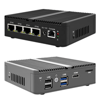 Mini PC Industrial Sin Ventilador J1900, 8GB DDR3, 128GB SSD, J5005/N2840/E3825, 4xi211 Ethernet, Servidor Industrial Integrado