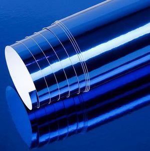 Enveloppe de voiture miroir haute brillance auto-adhésif PVC vinyle extensible couvrant le corps autocollant décoratif changé <span class=keywords><strong>Film</strong></span> de couleur rouge - Product Image 4