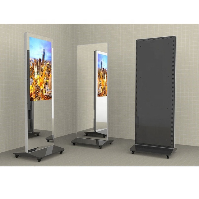 Hot Sale Indoor LCD Touch Screen Magic Mirror Advertising Display with Animation for Shopping Mall and Elevator Use