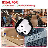 Print-Rite 75X70mm Rouleau de papier de réception 70gsm pour imprimante matricielle