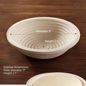 Juego <span class=keywords><strong>de</strong></span> 2 cestas <span class=keywords><strong>de</strong></span> fermentación <span class=keywords><strong>de</strong></span> pan <span class=keywords><strong>de</strong></span> <span class=keywords><strong>pulpa</strong></span> <span class=keywords><strong>de</strong></span> <span class=keywords><strong>madera</strong></span>, redondas <span class=keywords><strong>de</strong></span> 9 pulgadas, <span class=keywords><strong>de</strong></span> 2.2 lb, para masa madre, con forro, antiadherentes, para masa - Product Image 6