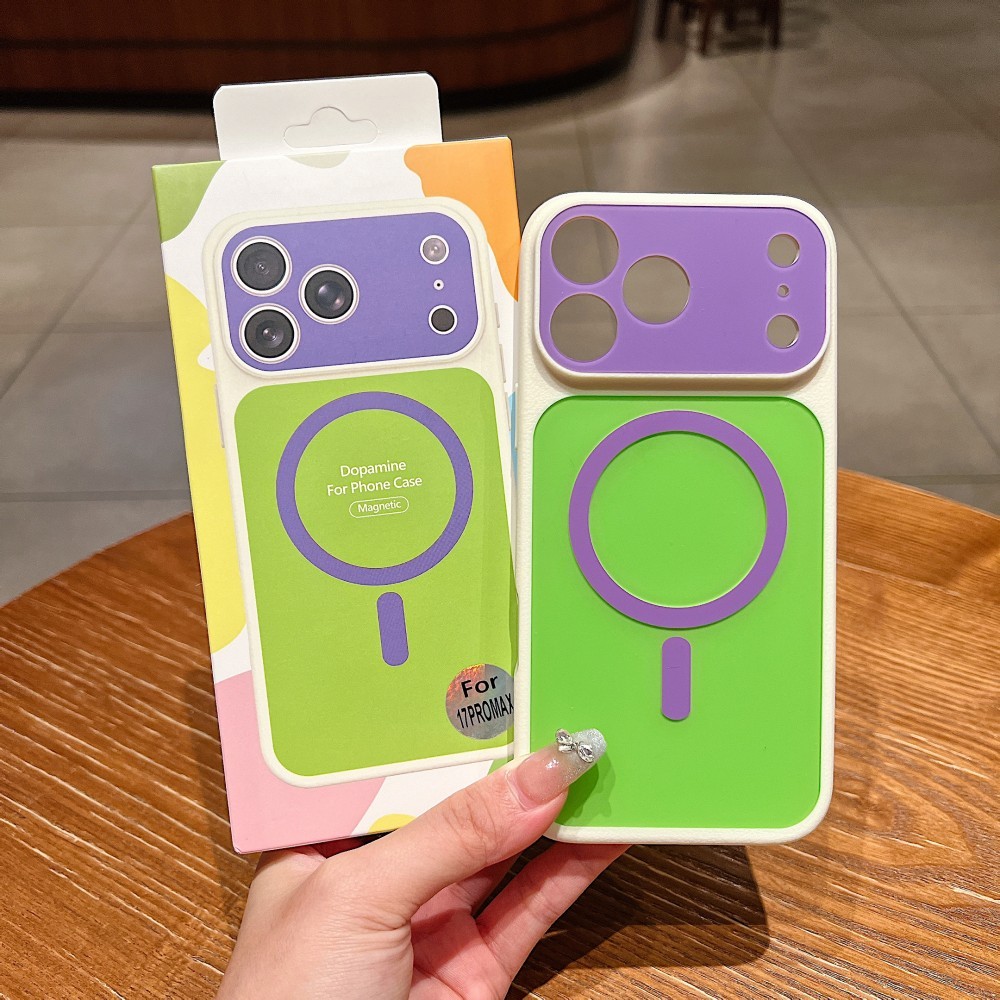 Ins Style Colorful Magnetic Phone Case for iPhone 18 Pro Max Lens Protection Back Cover for iPhone 18 17 16 15 14 13 case · image 4