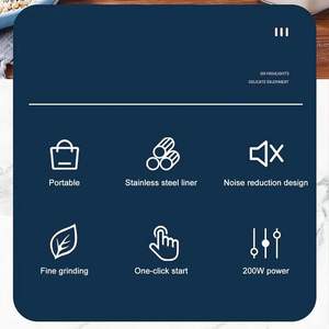 Molinillo de Café Eléctrico Automático Multifuncional, Mini Molinillo de Granos de Café para el Hogar, Molinillo de Café Manual - Product Image 4
