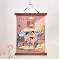 Support mural magnétique en bois pour affiches, cadre photo en bois massif personnalisé, kit de suspension pour décoration intérieure, tailles disponibles de 21 à 90 cm