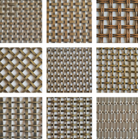 Panneaux décoratifs en maille d'acier inoxydable tissée |   Maille architecturale pour cloisons intérieures, design luxueux