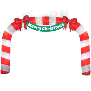 Commercial Grade Advertising Inflables Navidenos Exterior Party Event Archways Inflatable Christmas Arch Price