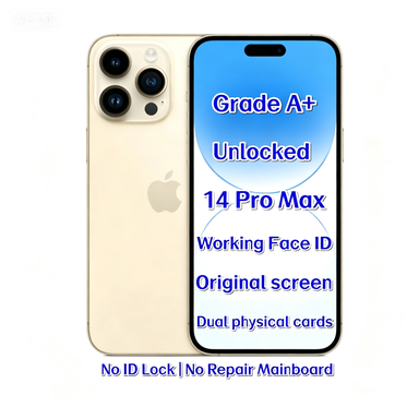 Wholesale Used for 14 Pro Max Gold 128GB 5G/4G LTE A16 Bionic Chip High Quality Smartphone Global Unlocked Bulk
