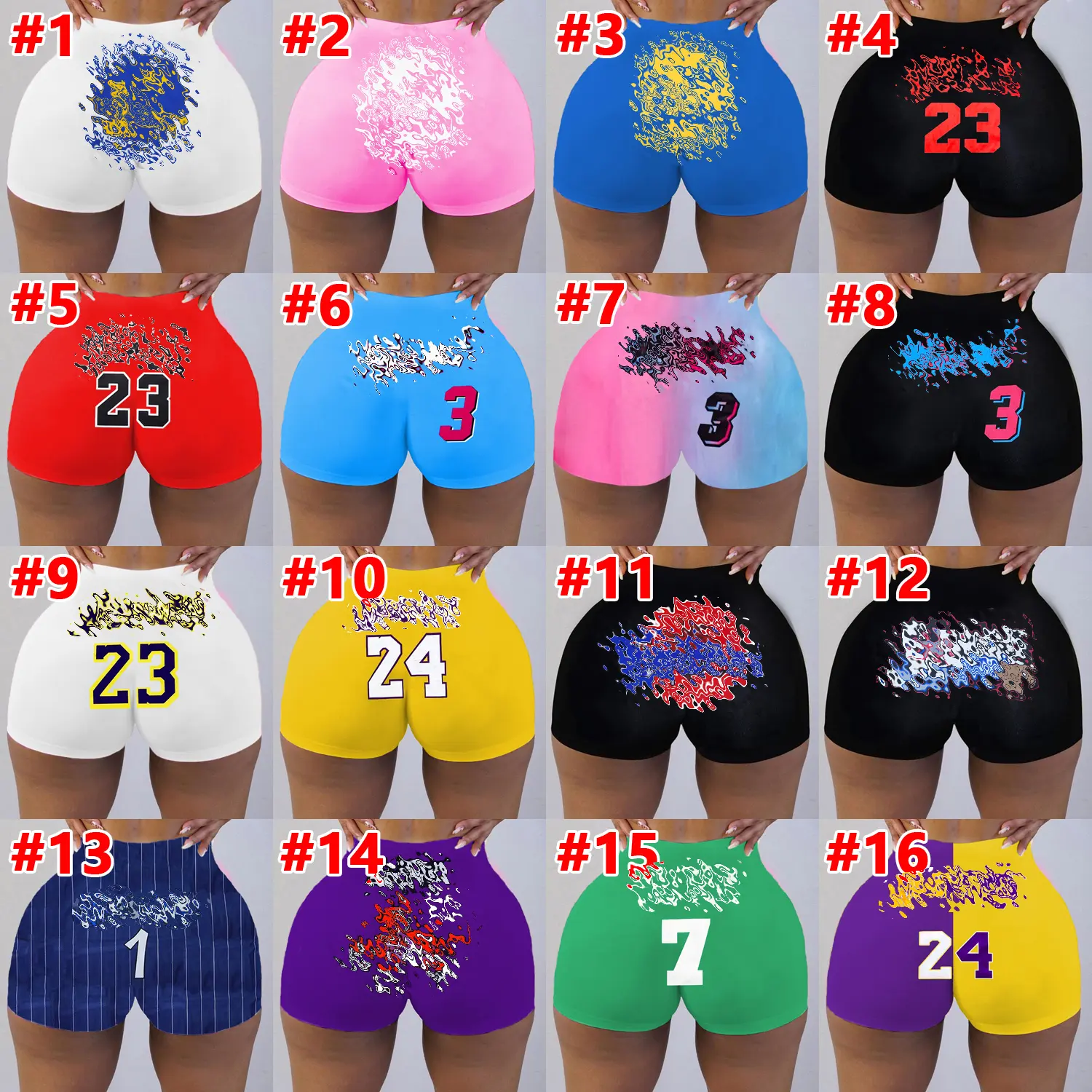 Großhandel 2021 Designer Druck Laufen Schwimmen Biker Sport Matching Plus Size Hosen Benutzer definierte Yoga Basketball Shorts für Frauen