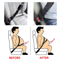 SHUNWEI Universal Car Seat Belt Extender Boucle Plug Réglable 3 Points Sangle d'extension de ceinture de sécurité (Polyester) pour véhicules