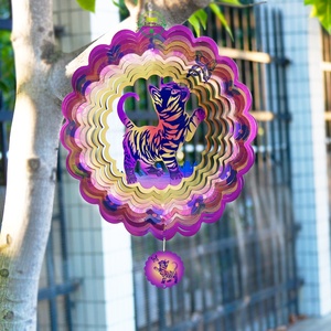 Cat 12 Inch Wind Spinners ,Garden Decoration Wind and Weather Holographic Illusion Spinner Animal Wind Spinners - Product Image 5